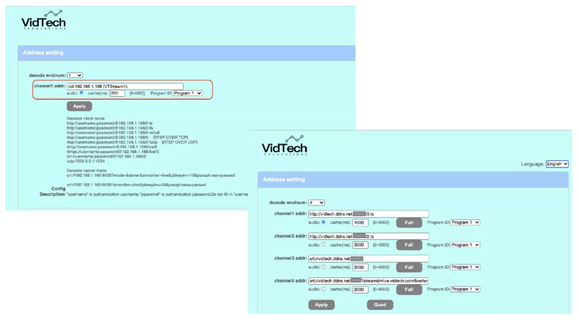 VidTech VTB-ND200PD GUI