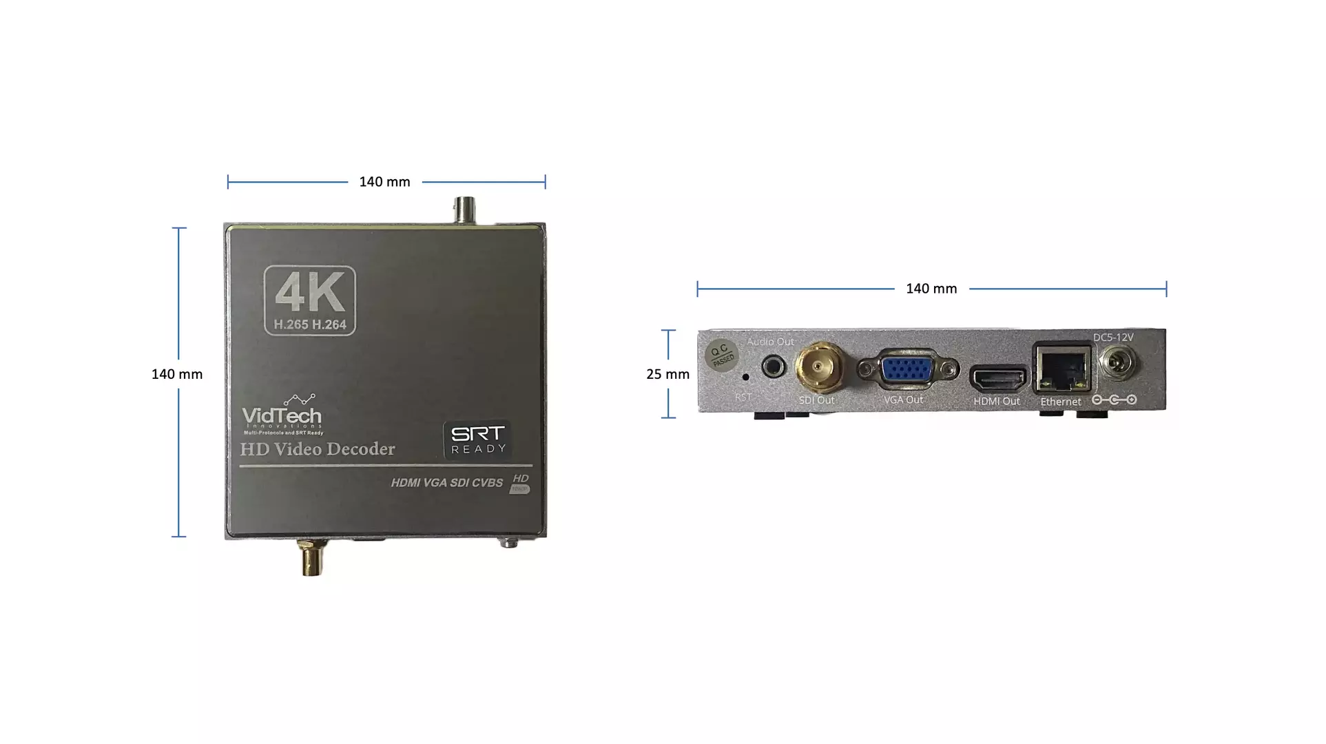 VidTech VTB-ND200PD Dimensions