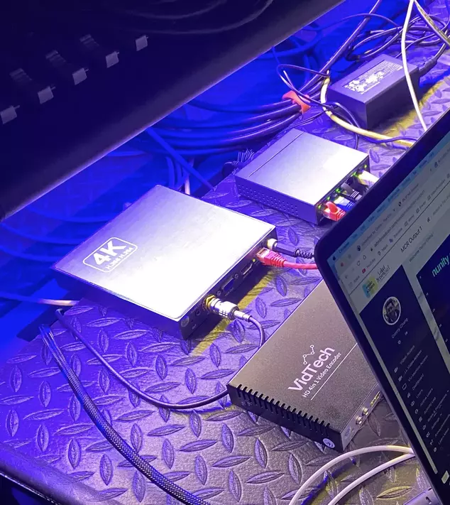 Label Broadcast VidTech equipment in action